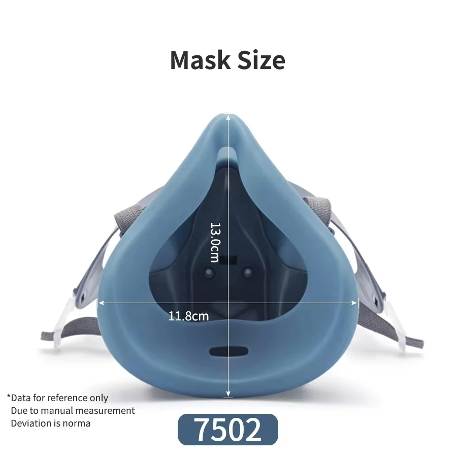 10/5 stuks 7502 gasmasker chemisch gasmasker beschermend masker industriële verfspuit kan worden gecombineerd met 6000-filter anti-organisch gas