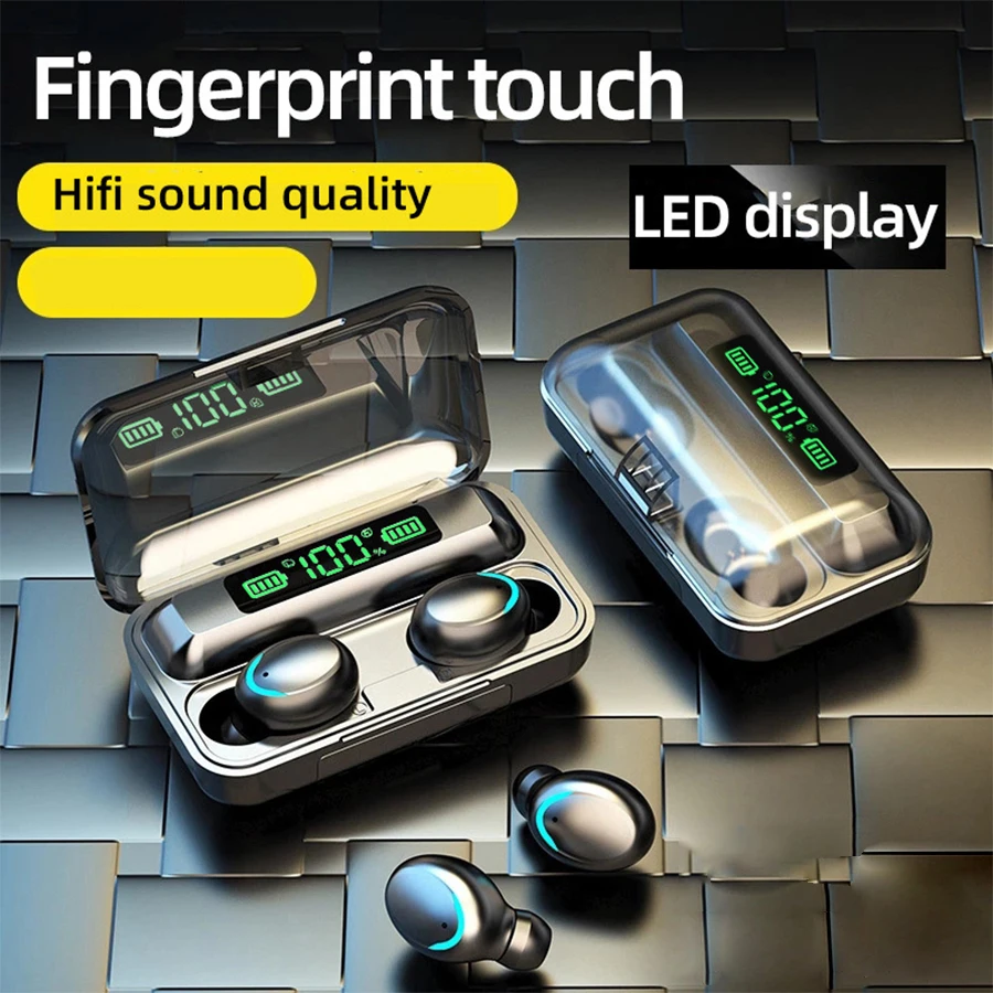 F9 Tws Drahtlose Kopfhörer Hi-Fi-Stereo-In-Ear-Funkkopfhörer Sportkopfhörer fürs Leben Gaming-Kopfhörer für iPhone Android