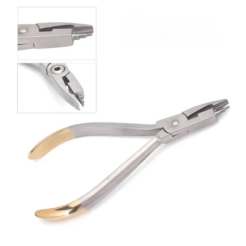 Pince de formage de boucle oméga en Tweed orthodontique dentaire, pince de forme de courbure en fil d'acier inoxydable, outil de dentiste de laboratoire dentaire