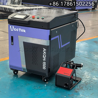 Continuous Laser Cleaning Machine Remove Rust Paint Surface Metal Raycus JPT MAX Mini Fiber Laser Cleaning Welding Machine