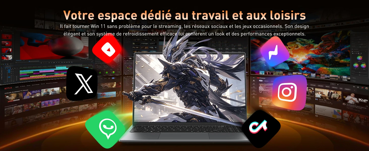 HYPERSTRIX 16" Core I5 Laptop, 16GB RAM, 512GB SSD, MS Office 2024, IPS(1920 * 1200) 16:10 Display, Win 11 Pro Notebook Computer with BT5.0 Wi-Fi, 3*USB A, HDMI, RJ45, Backlit Keyboard, Space Grey