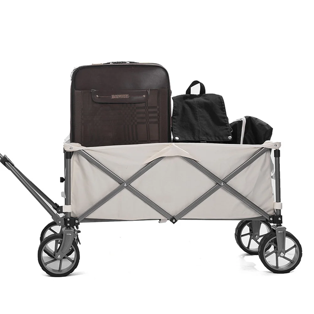 عربة عربة عالية السعة قابلة للطي ، عربة تسوق محمولة بعجلات ، مقبض إطار عريض #2