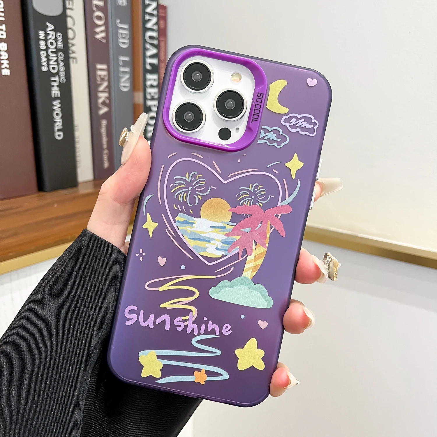 Love Sunset Coconut Tree Phone Case For iPhone 15 14 13 12 11 Plus Mini Pro Max X XS MAX XR 7 8 Cover