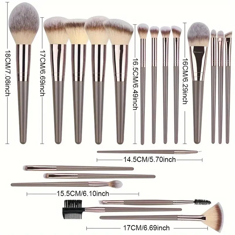 10-20Pcs Premium Makeup Brushes Set Super Soft detail Blush Highlighter Foundation Concealer Eyeshadow Brush Women Beauty Tool