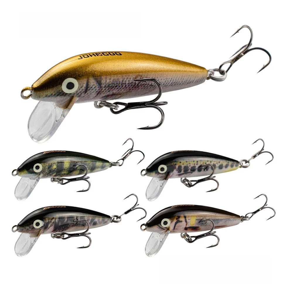 JOHNCOO 5cm 5g Tonące woblery Minnow Przynęty wędkarskie Przynęta na pstrągi i twarda przynęta Jerkbait na okonie — zdjęcie 2