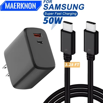 Original USB Typ C Ladegerät 50W PD Schnellladeadapter für Samsung S23 Ultra Huawei iPhone Handy Ladegerät Quick Charge 3.0 Stecker