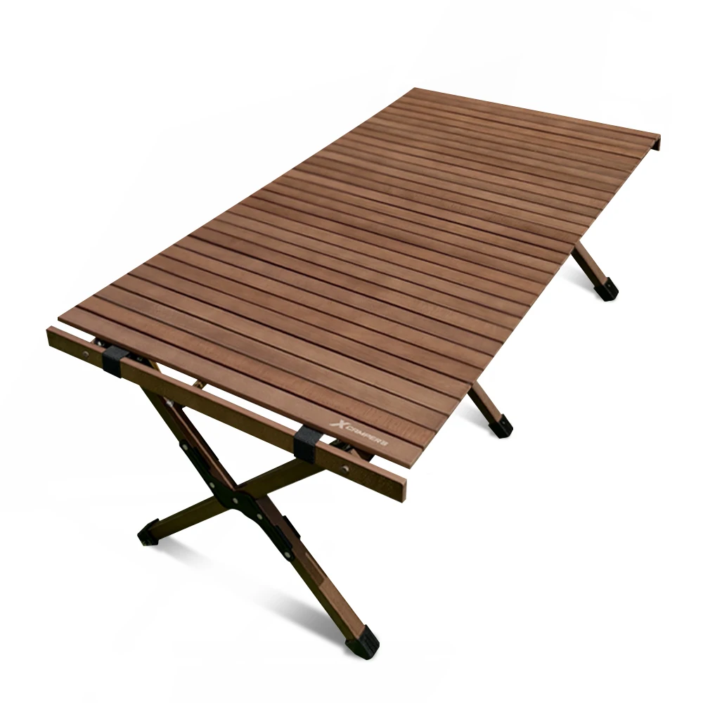 X Campus dark Brown Camping Wood roll table XC-01