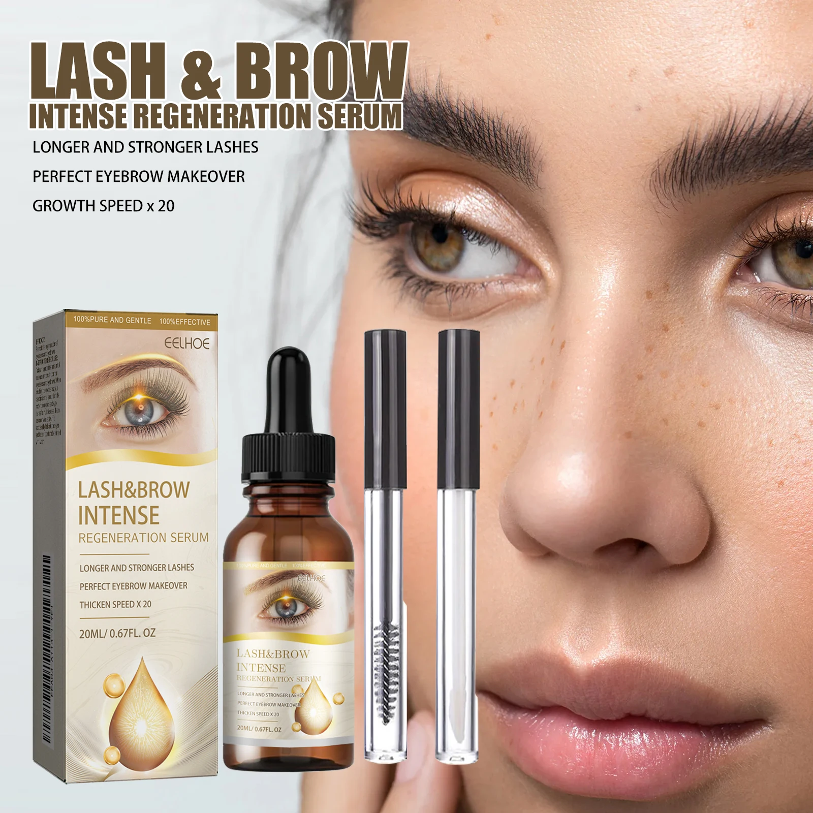 Wimperverhogend Serum Snelle Groei Langer En Sterkere Wimpers Perfecte Wenkbrauw Make-Over Lash & Wenkbrauw Intense Regeneratie Serum