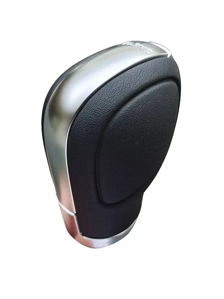 Black Leather Gear Shift Knob Side Cover With Shiny & Matte DSG For VW Golf 6 7 R G TI Passat B7 B8 CC R20 Jetta MK6 GLI