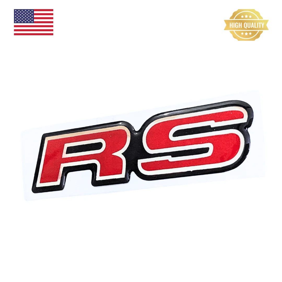 3D RS Sticker Logo Emblem Universal Attachment