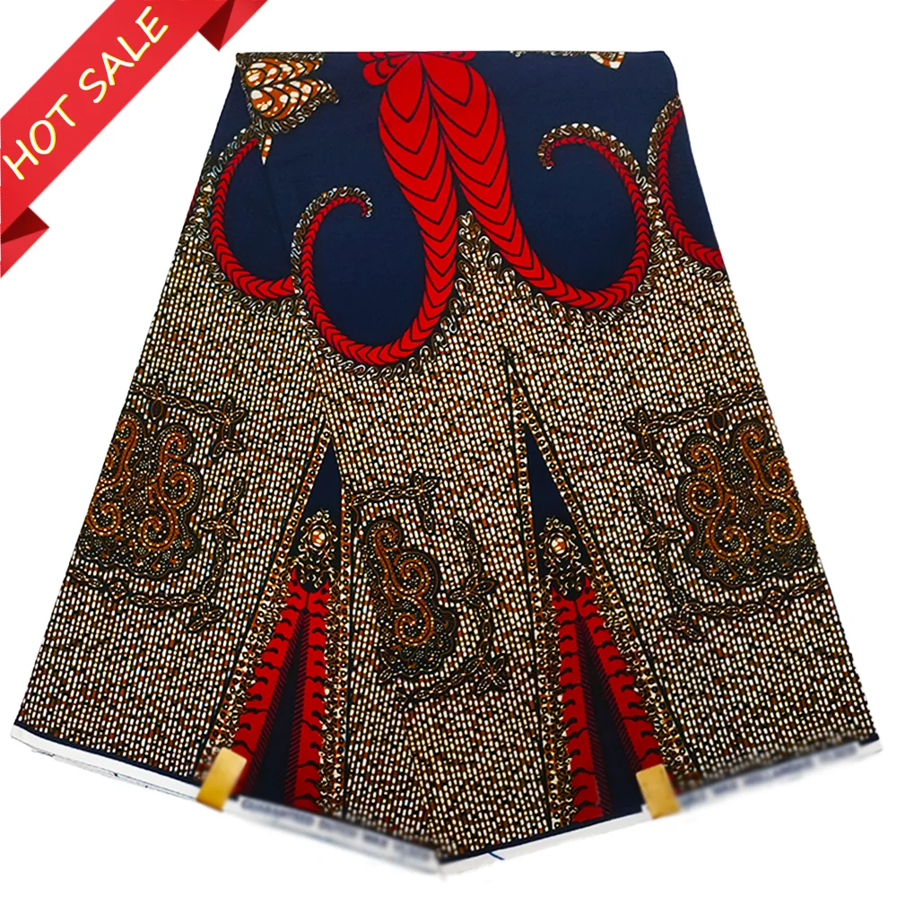 Wahr garantiert niederländische Hollandais-Qualitätsdrucke, Pagne-afrikanisches Stoffkleid, echtes Wachs, 100 % Baumwolle, 6 Yards