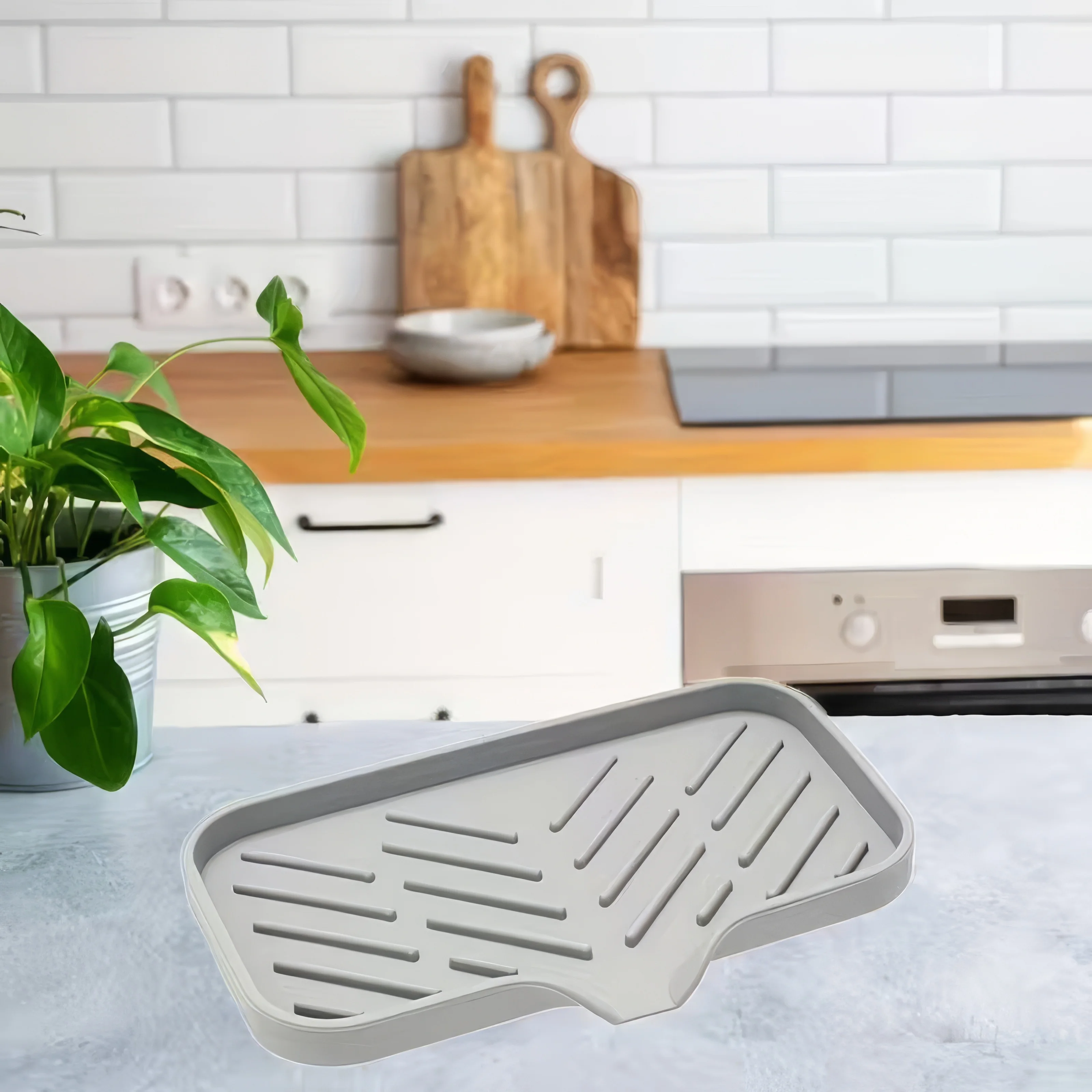 Non-Slip Kitchen Sink Drying Mat (1 Piece): Premium Super Absorbent, Quick Dry Countertop Pad Easy to Clean.