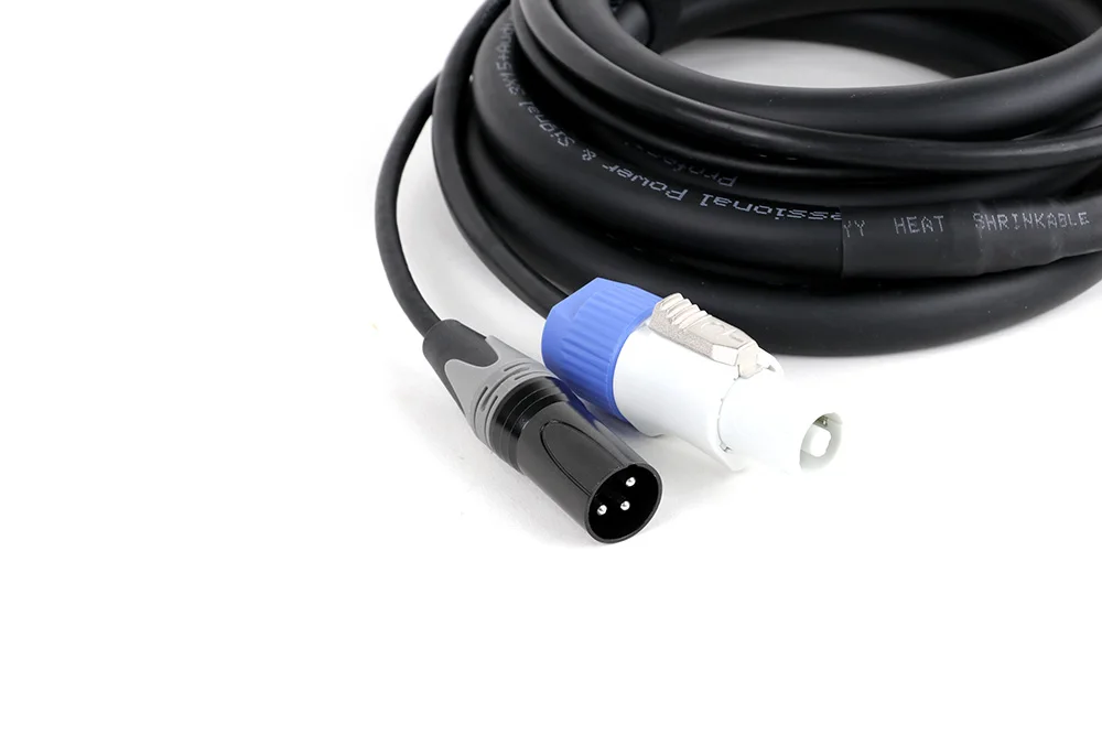 DMX-Kabel 3x1,5mm2/2,5mm2 Stromkabel Kombination aus Powercon-Stecker und DMX 3Pin XLR Signalleitung Zubehör für Bühnenbeleuchtung – Detail 6