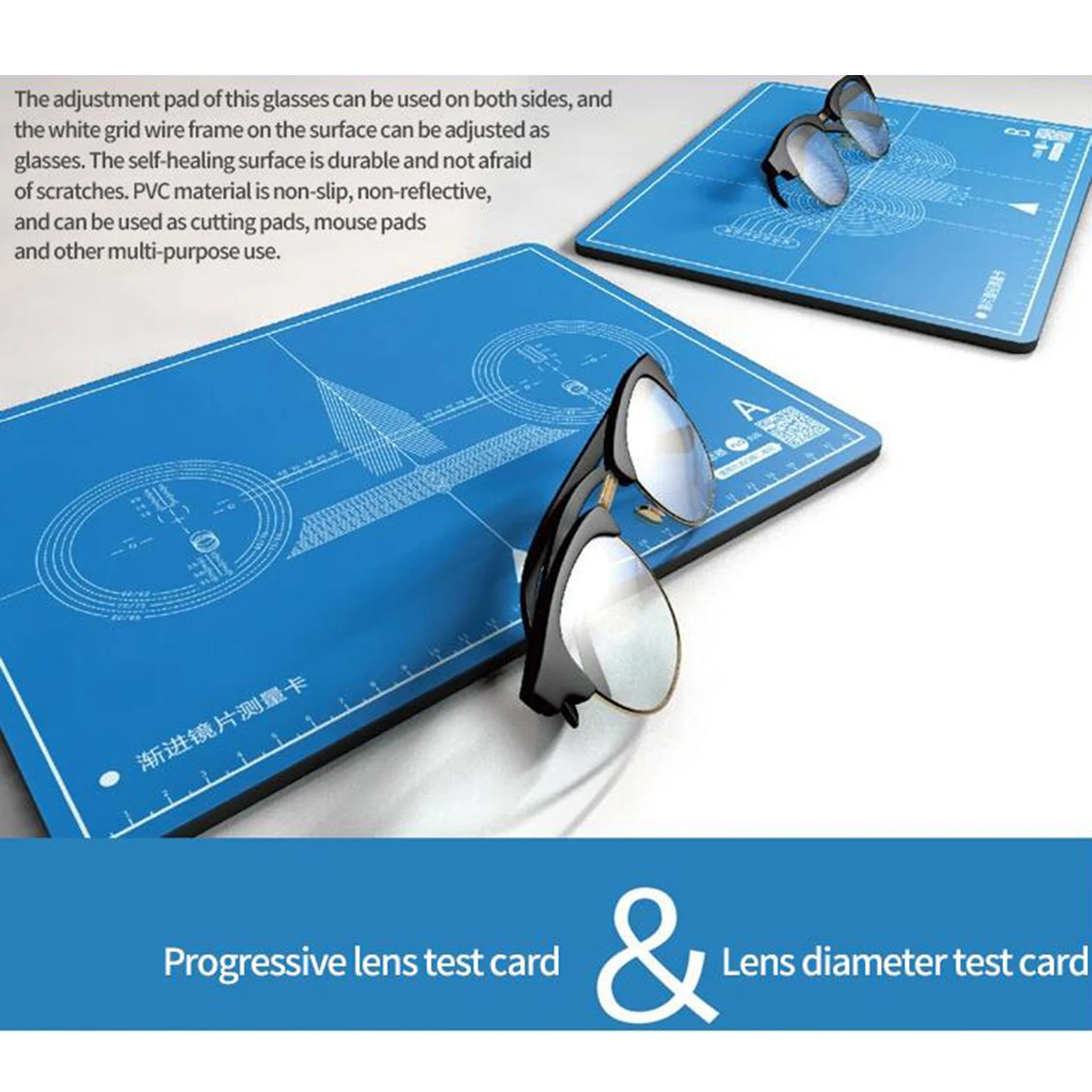lens Test Card Double-sided Glasses Frame Adjustment Progressive External Opening Angle Measurement Repair for Optical Shop
