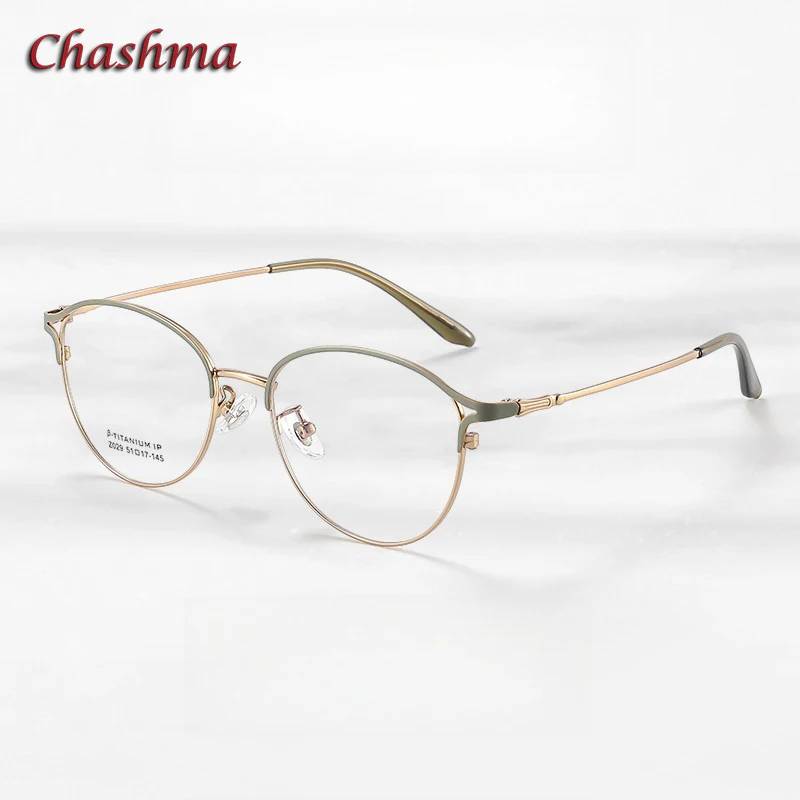 

Chashma Prescription Glasses Women Round Titanium Alloy Eyeglasses Frames Men Optical Eyewear for Myopia Recipe Lenses Spectacle