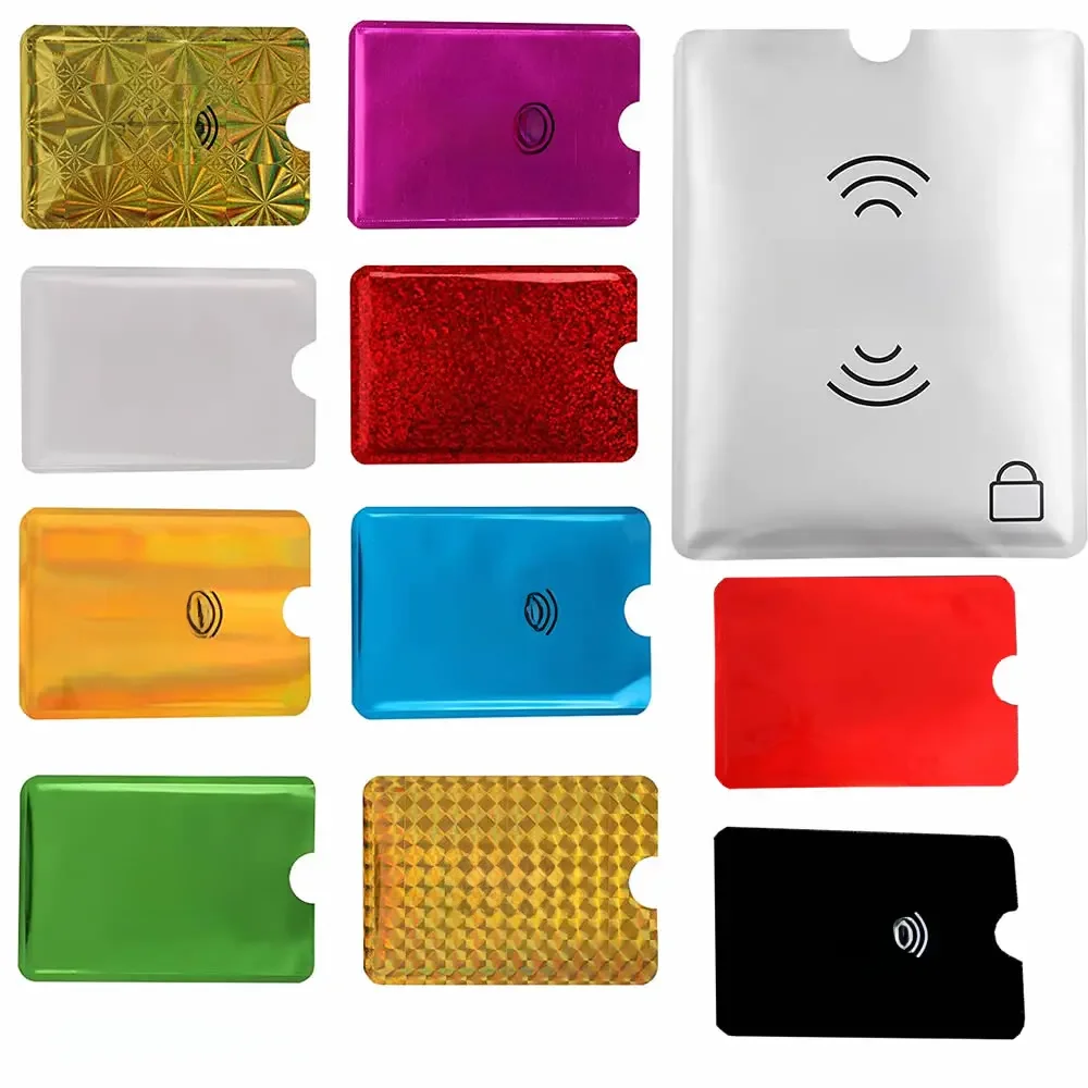 10 pçs anti-digitalização cartão de crédito nfc rfid protetor de cartão anti-magnético folha de