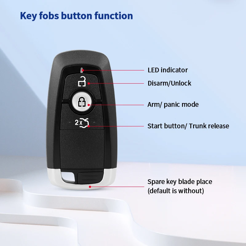 EASYGUARD Universal PKE Car Alarm System EC002-F03-NFC with NFC card Keyless Entry & Remote Engine Start for 12V cars