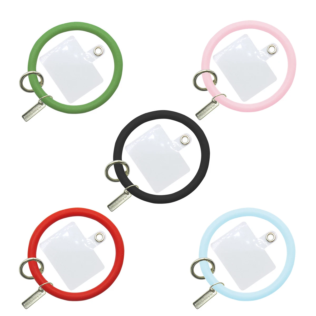 Universal Mobile Phone Pendant Ring, Soft Silicone Cord Strap, Anti-lost Bracelet Keychain