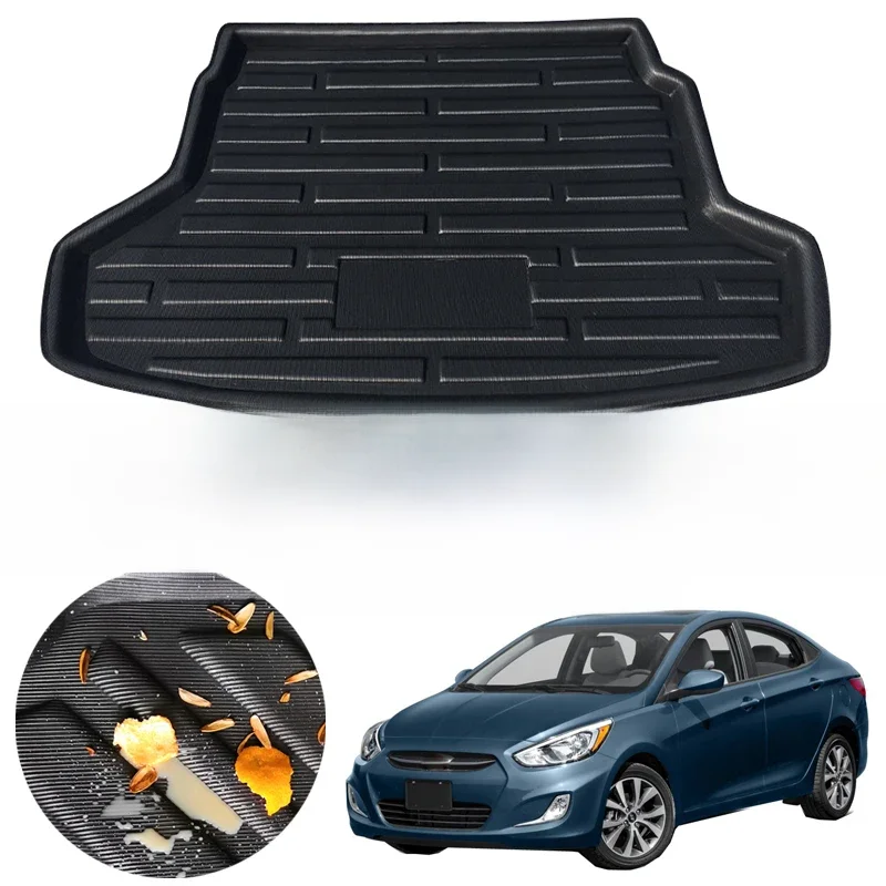 Tylne wykładziny bagażnika do Hyundai Solaris Accent Verna i25 2011 - 2017 do Dodge Attitude Sedan — zdjęcie 2