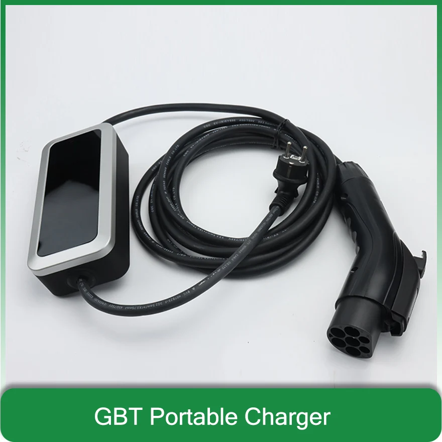 

GBT EU Schuko Plug Portable EV Charger 16A 3.5KW Adjustable Chinese Electric car vehicle Charging cable controller wallbox byd