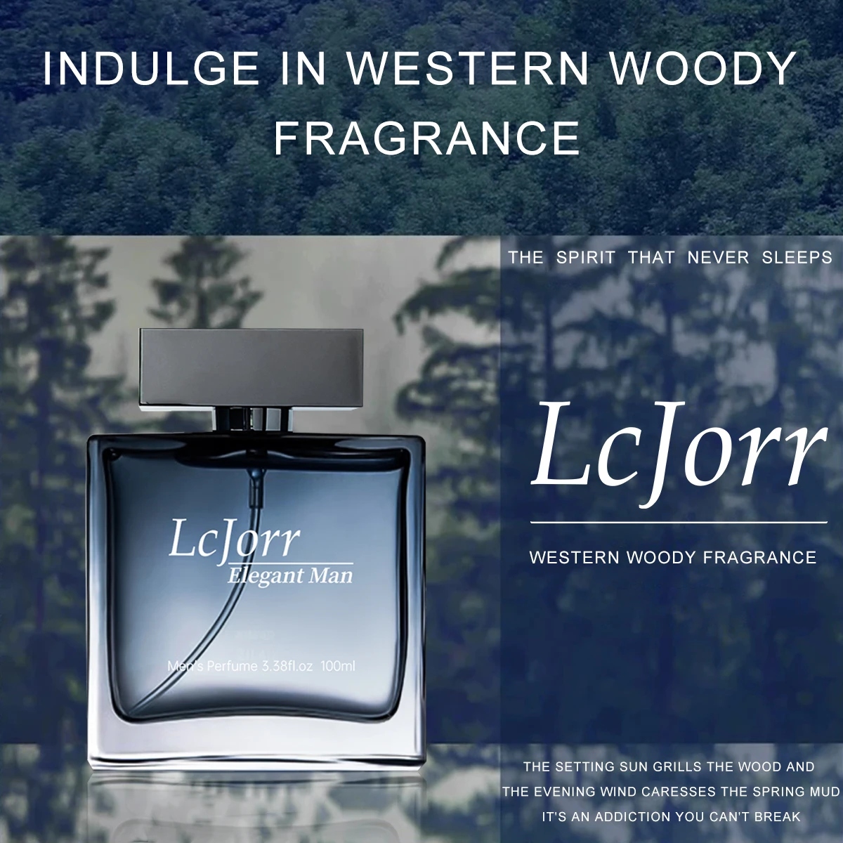 Perfumy męskie LCJORR 100ml (3.4oz), luksusowy zapach, elegancki gust. Dla wszystkich grup wiekowych, do codziennego użytku, na prezent i Walentynki.