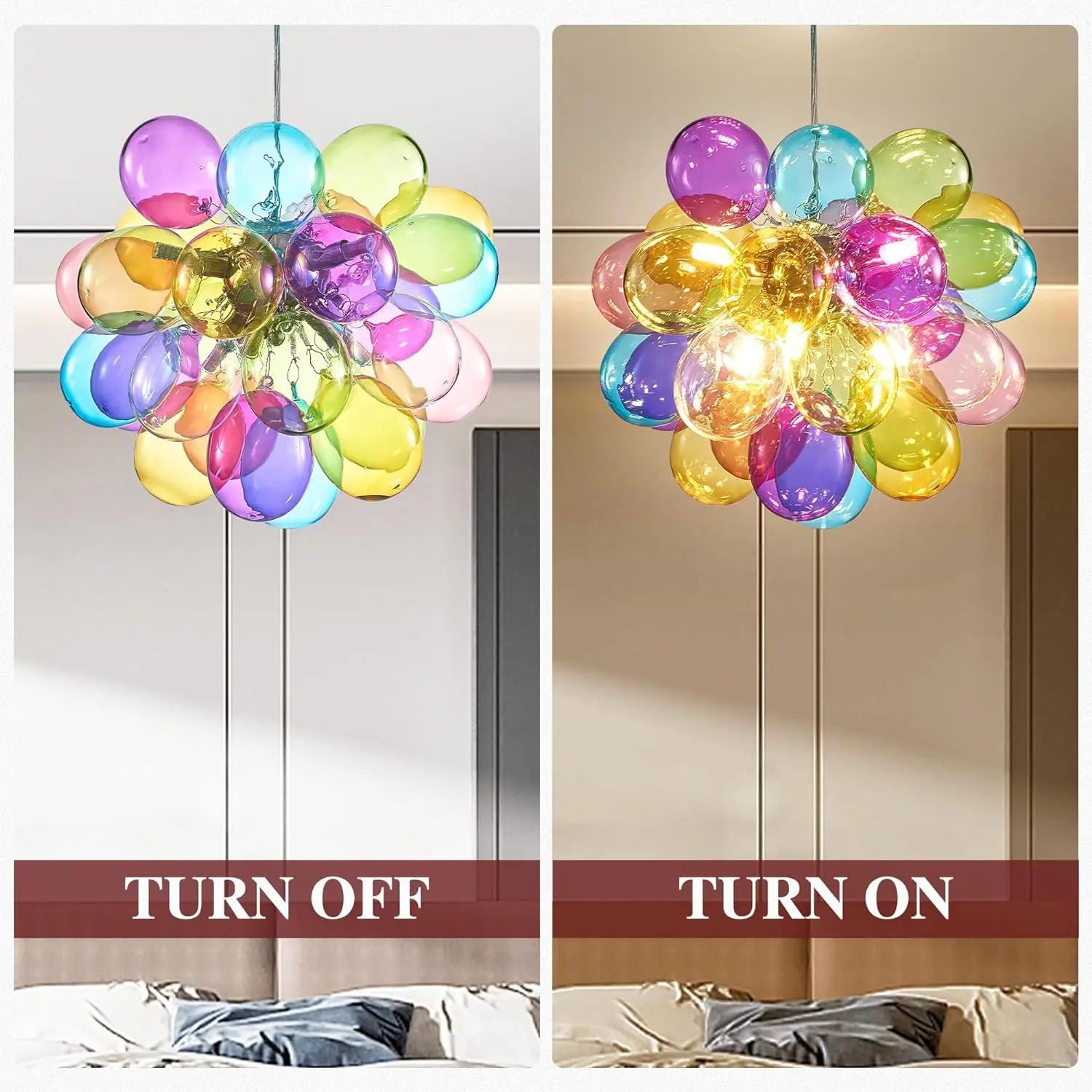 Imagem -06 - Longree Glass Bubble Chandelier Light Fixture Balloon Ball Luzes Pingente para Home Dining Room e Kids Room