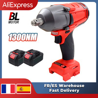 Fit For Milwaukee 18V Battery 1300NM Large Torque Cordless Wrench Brushless Electric Impact Wrench Repair Power Tools Car Truck