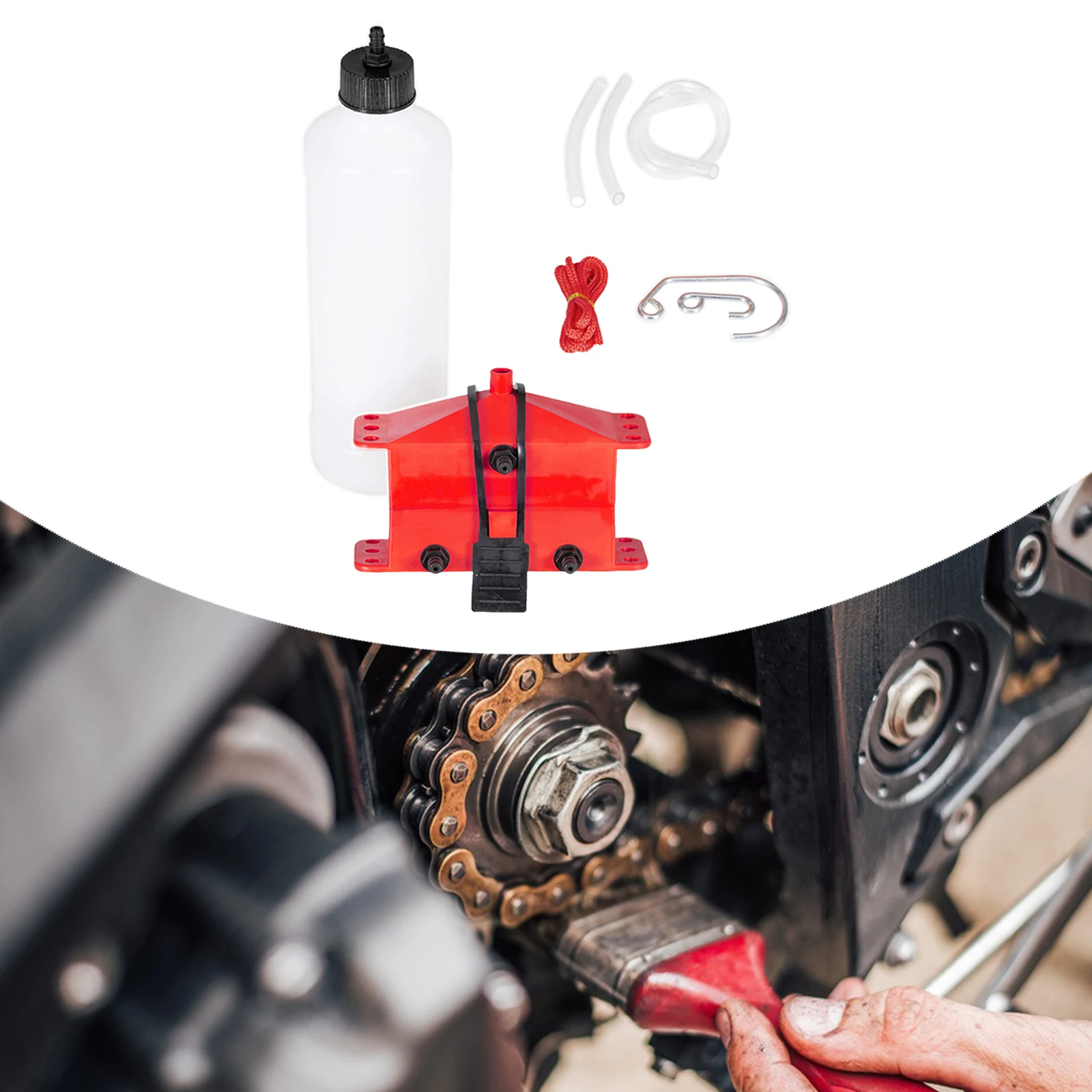 أداة تنظيف سلسلة الدراجات النارية الفعالة، جهاز تنظيف سلسلة الدراجة العالمي الممتاز، محمي من الصدأ #4