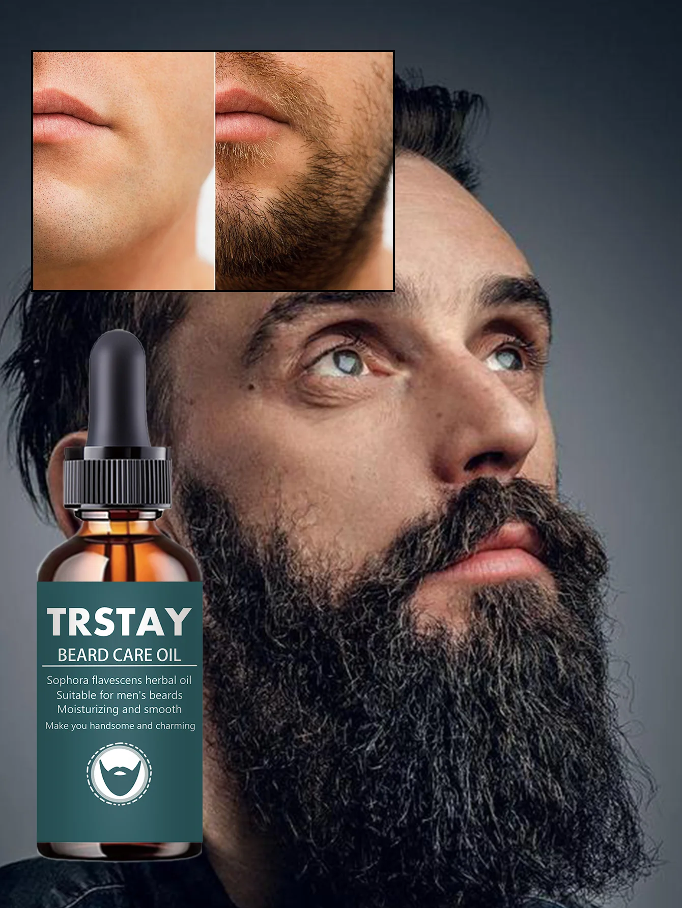 Moisturizing Beard Oil Deep Repair Dry Beard Strengthens Hair Core Prevents Tangles Nourishes for Healthy Growth Smooth Styling - Image 5