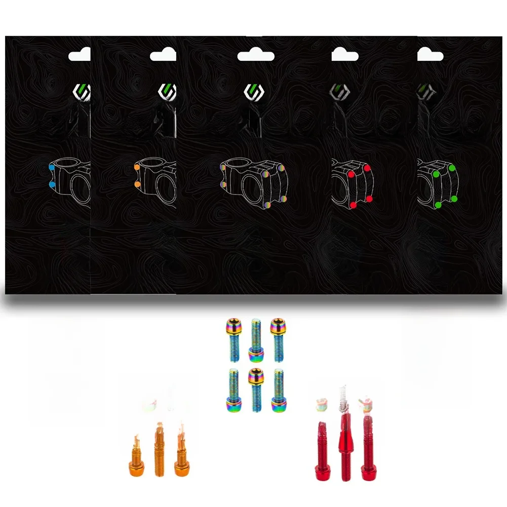 Boulons en alliage M5x18 vtt, tige de guidon, vis de levier de vitesse, attaches, vis de guidon de route, cyclisme en plein air, 6 pièces