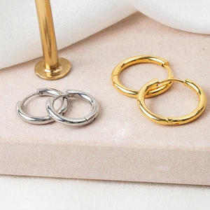 Stainless Steel hoop earrings for women men color Sliver Earring Korea Cartilage Classic Piercing Jewelry Accessories 2.5mm Pendient of Acero Stainless Aro rim for Mujer Hombre. 7 Main Korea Sales - №1