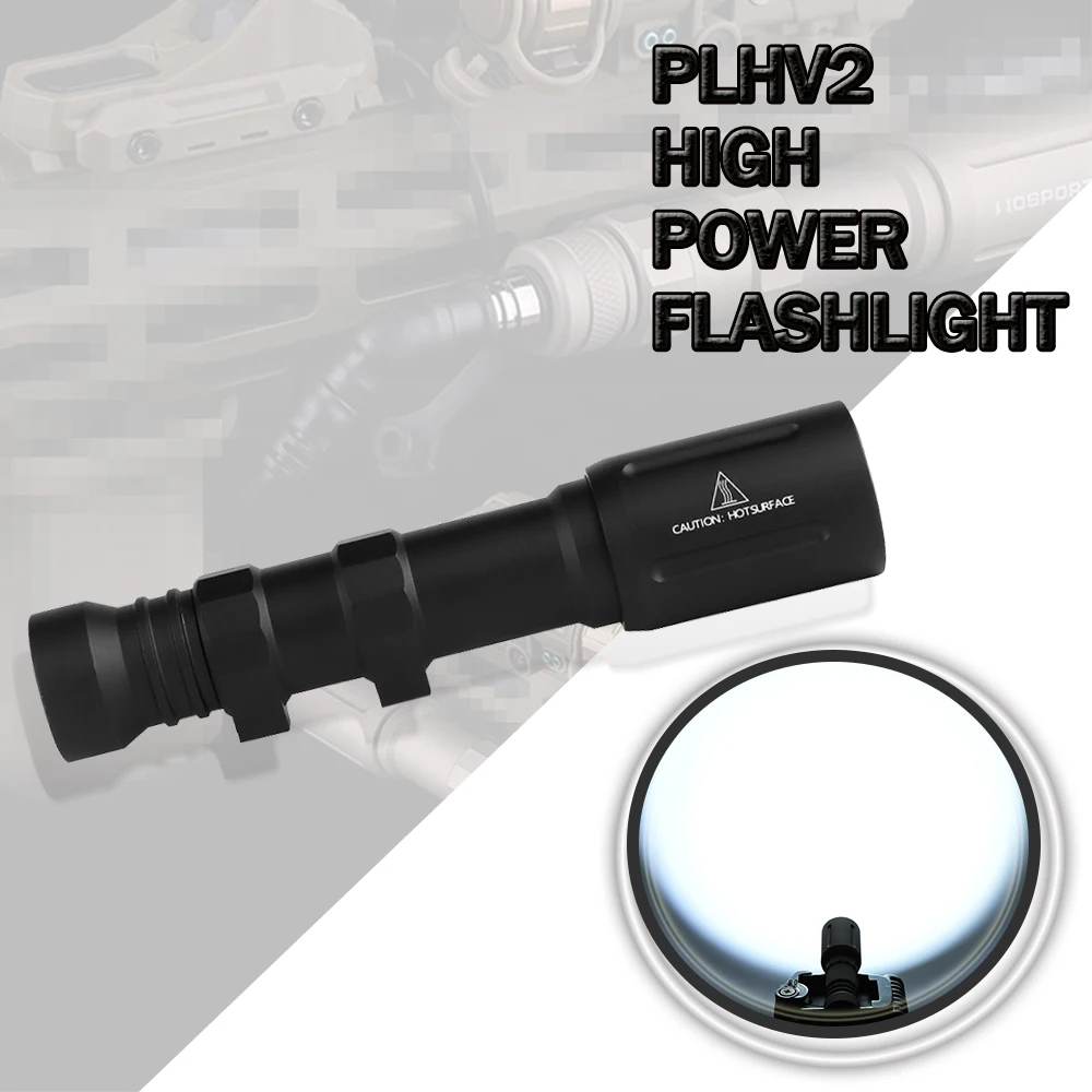 

Фонарик из сплава MOD PLH V2, мощный тактический фонарик, светодиодное освещение, скаут, охота, страйкбольный пистолет, фонарь для рельсовых аксессуаров