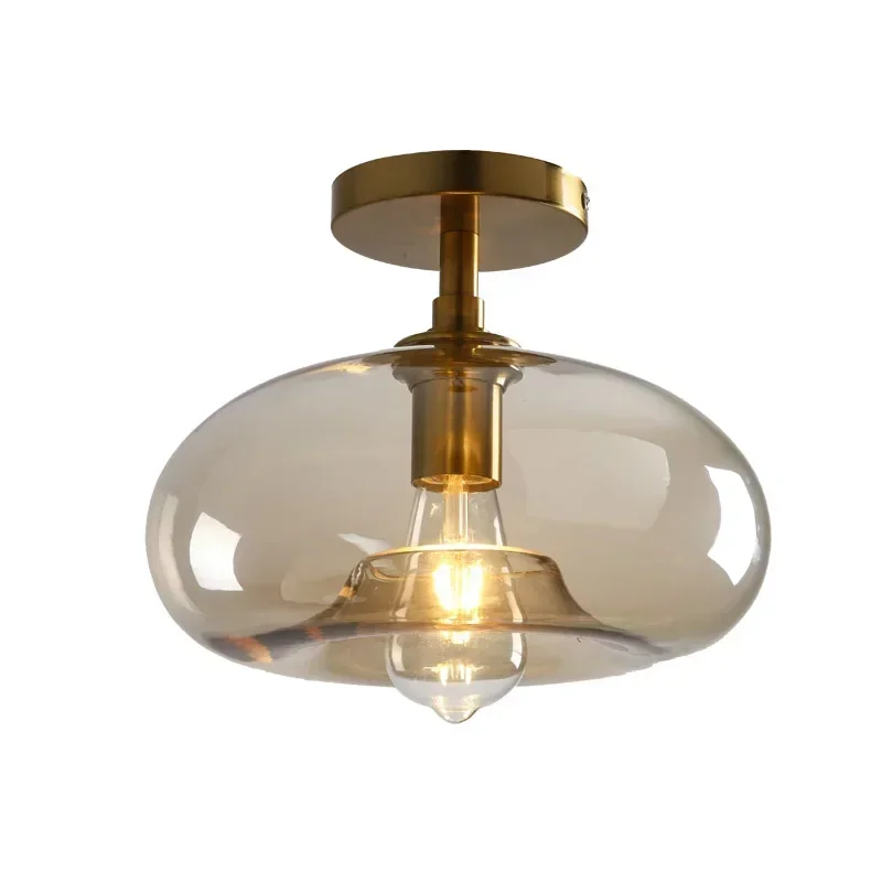 Moderne LED Glas Decken leuchte minimalist ische Garderobe Balkon Schlafzimmer Esszimmer Beleuchtung