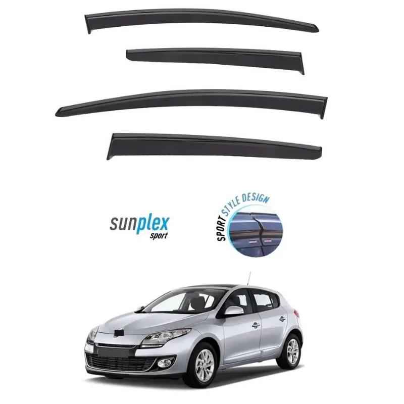 Car window accessories for Renault Megane III 2009-2016 Sport Style window deflector rain cover visor awnings