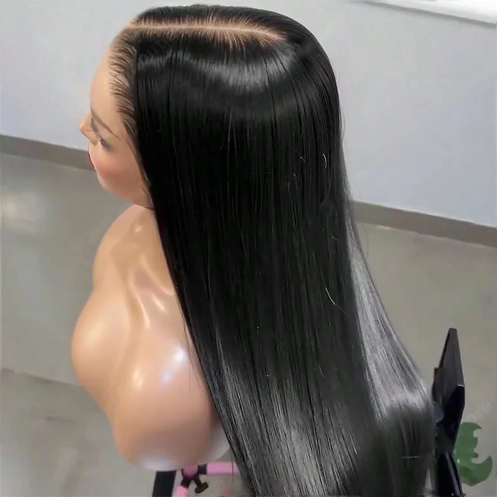 

40 50-дюймовый прямой парик из человеческих волос 13x6 HD, кружевной фронтальный парик из 100% человеческих волос, плотность 250, предварительно выщипанный, 360, парик с полной кружевной застежкой