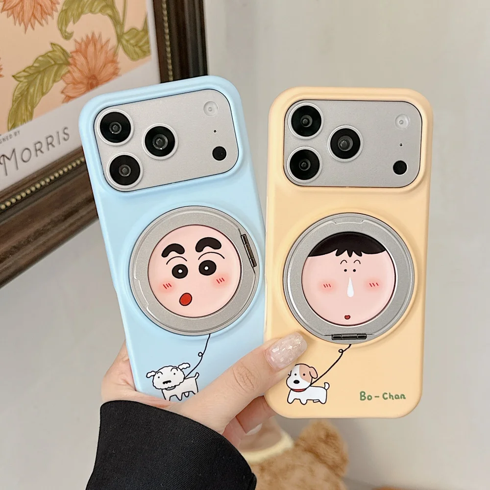 Cute Anime Cartoon Phone Case for iPhone 18 17 16 Pro Max 15 16 17 18 Pro Fashion Shockproof Protective Case with Magsafe Holder