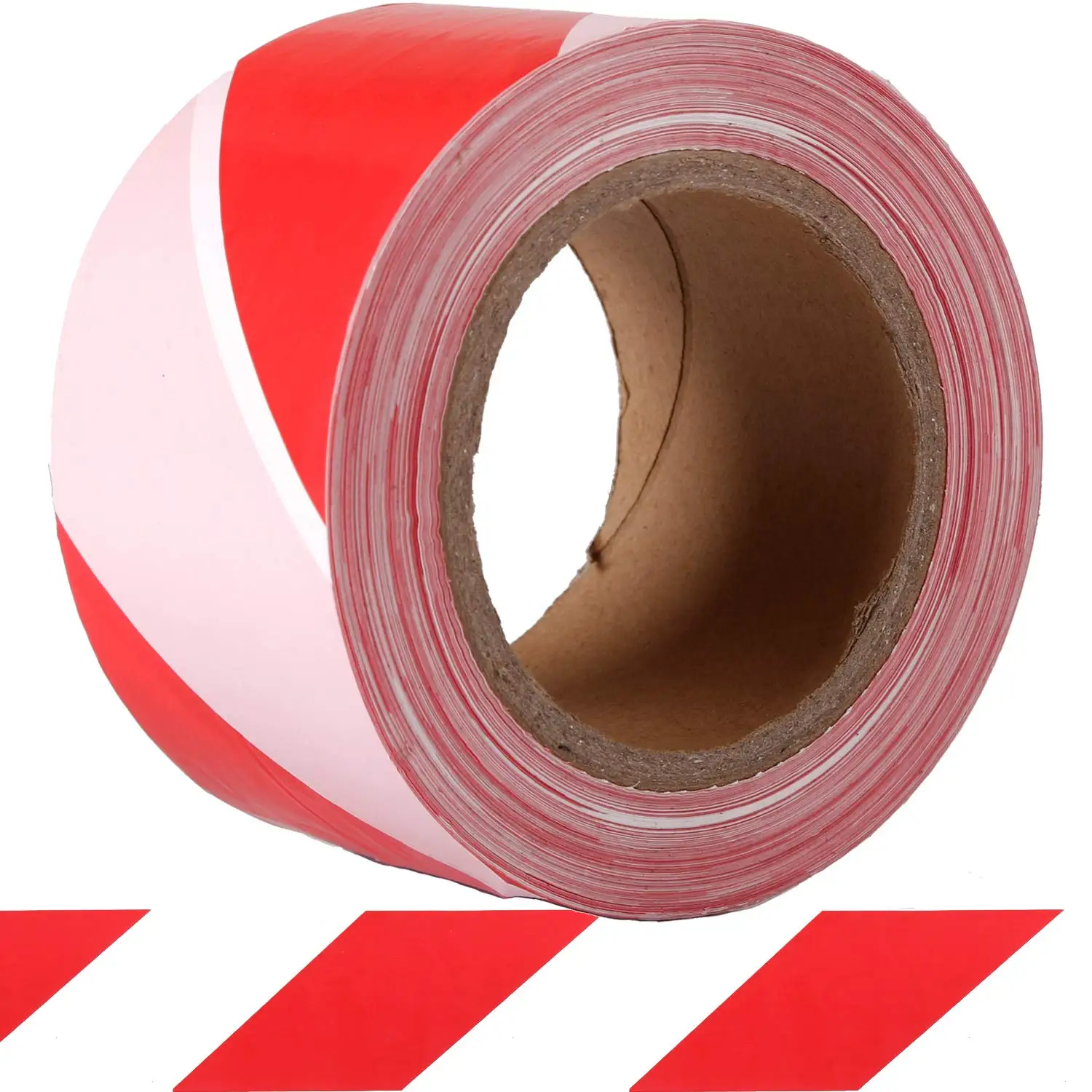 4 Rolls Warning Tape Red & White Spotted Horse Line Safety Workshop Floor Staircase Adhesive Tape Warning Marking