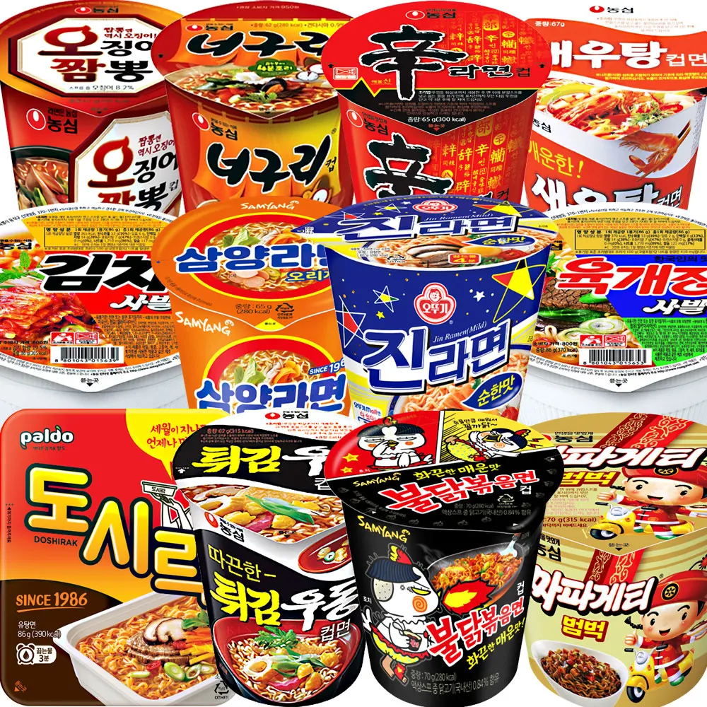 12 kinds of cup ramen small cup collection (Ottogi Jin ramen) + Samyang (Samyang ramen noodle fire chicken fried noodles) nongshim the pagetty) + Paldo lunch