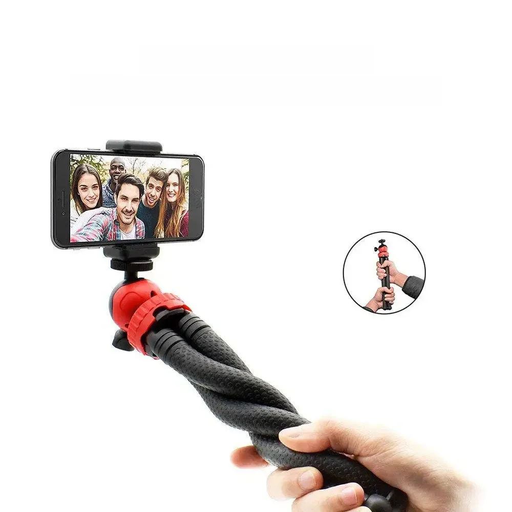 Przenośny statyw biurkowy Elastyczny ośmiornica Podróżny statyw do telefonu komórkowego Uchwyt Monopod Selfie Stick do iPhone'a DSLR Camera Gopro 12 — zdjęcie 2