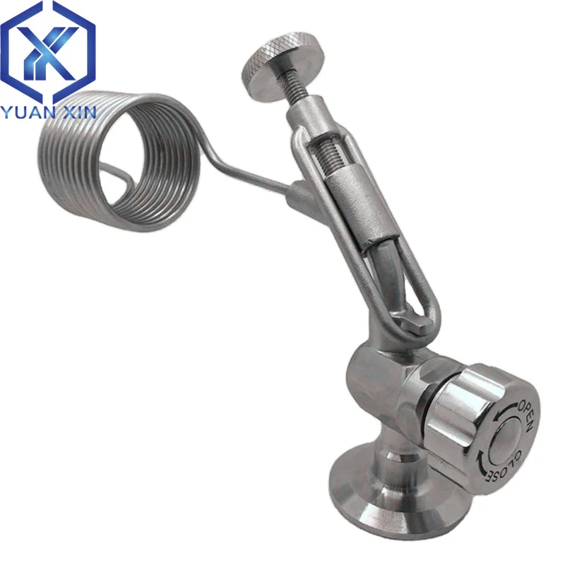 304 stainless steel beer sampling valve and defoaming coil combination pigtail cooling coil for beer fermentation tank red wine