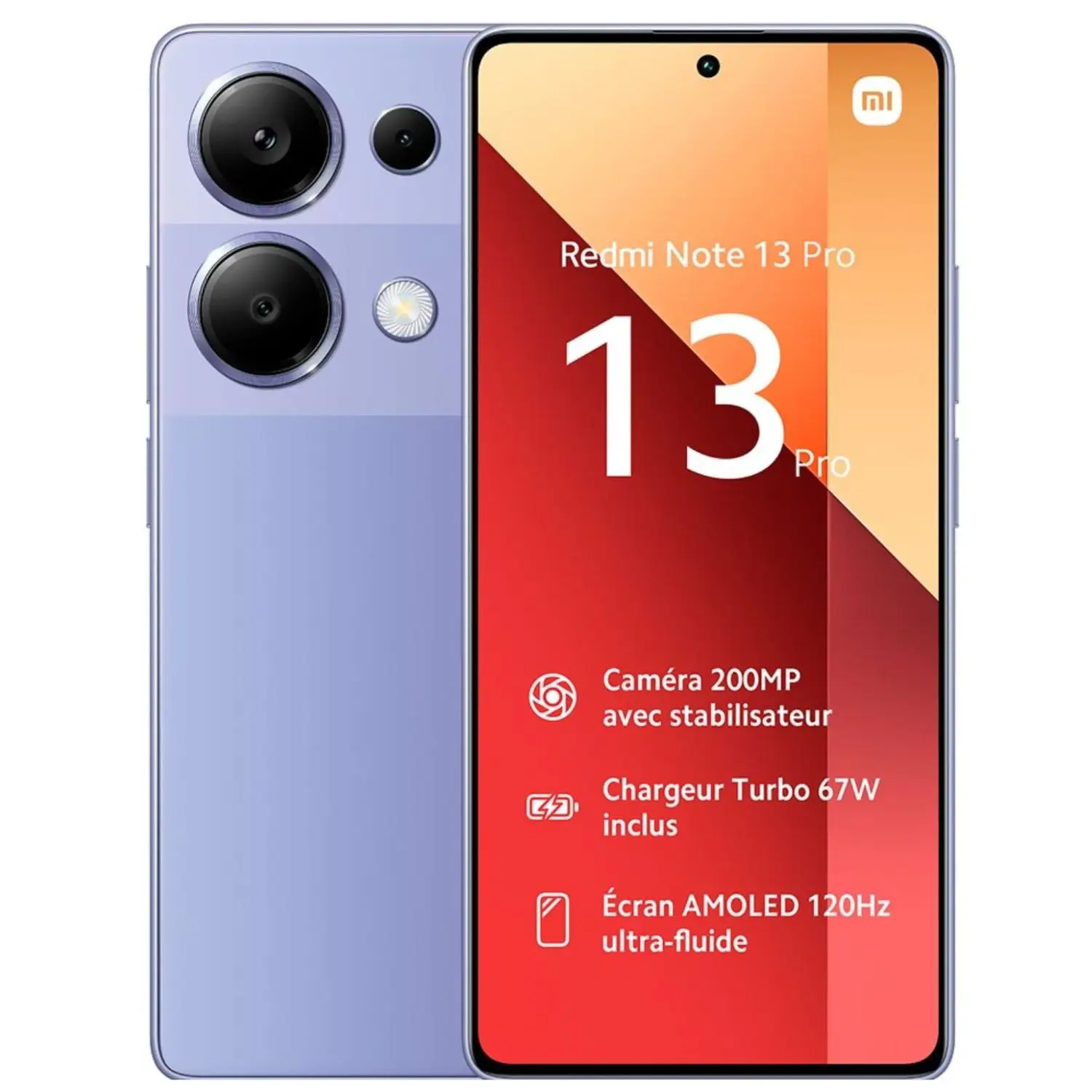 Smartphone Xiaomi Redmi Note 13 Pro 4G 256GB armazenamento 8GB Ram Câmera 200MP OIS, Turbo 67W, Tela AMOLED 6.67