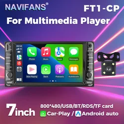 2DIN 7inch Wired Car-play Android Auto Car Multimedia Player Universal For Honda VW Toyota KIA Hyundai Auto Radio RDS TF card BT