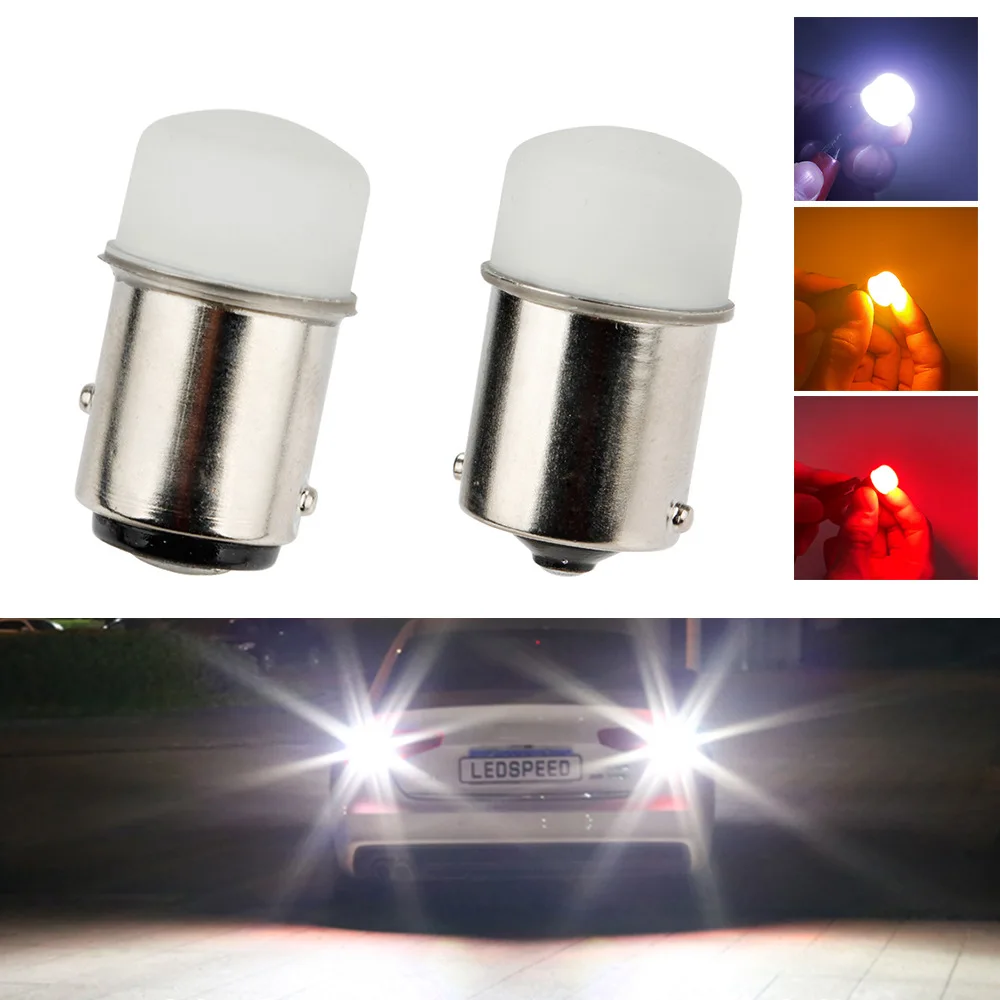 2PCS P21/5W BA15S 1156 LED Bulb PY21W BAY15D 1157 Turn Signal Light 12V White Red Yellow Bright Car Reverse Brake Parking Lamp