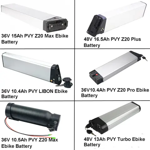 Batería de iones de litio para bicicleta eléctrica, 36V, 10Ah, 10,4Ah, 10,5Ah, 15Ah, 48V, 13Ah, 16,5Ah, para bicicleta eléctrica PVY Z20 Pro Plus Max Turbo LIBON