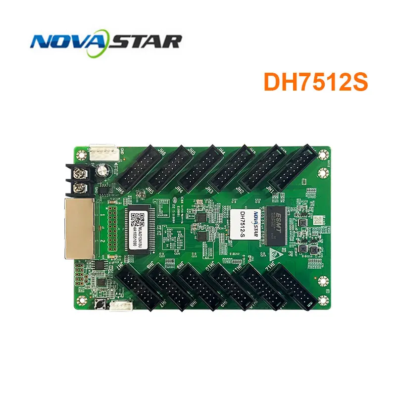 Novastar-LED Display receber cartão, DH7508-S DH7512-S DH7516-S Display Control System Card, síncrono 128x256 pixels, 8 * interface HUB75E