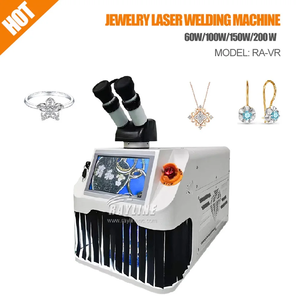 Jewelry Laser Welding Machine 100W Soldering Mini Portable Fiber Laser Welder for Gold Silver Titanium Rings Necklace All Metal