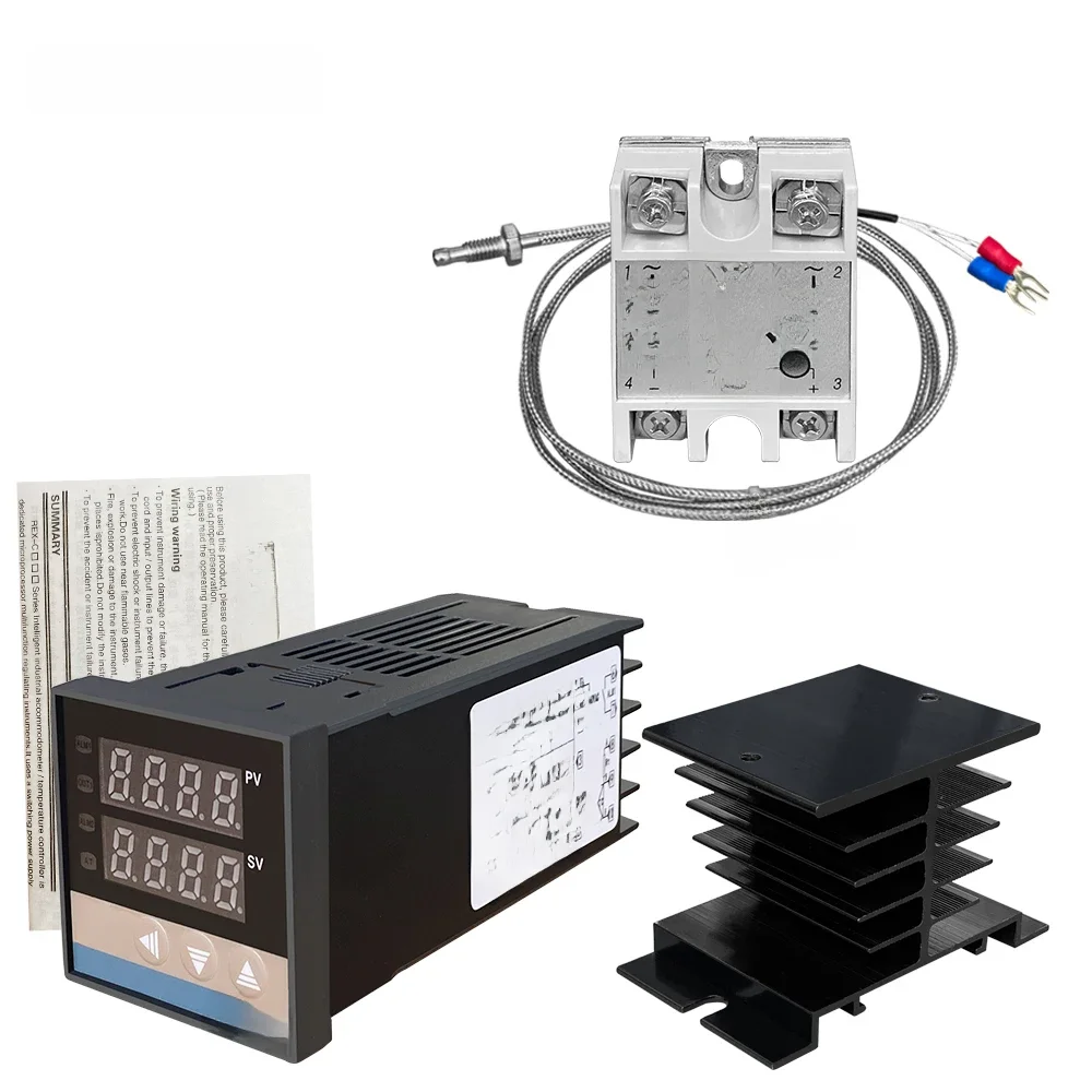 REX-C100 Cyfrowy regulator temperatury PID Termostat Wyjście SSR Max.40A Przekaźnik SSR K Sonda termopary Wysoka jakość — 2