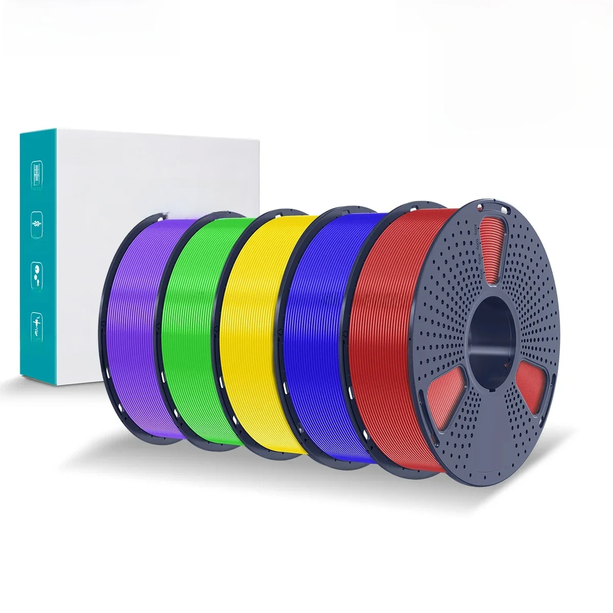 SUNLU 5KG PLA PLUS 2.0 Filament 3D 1,75 mm Ulepszony PLA Plus Silniejsza odporność, schludno nawijany, wielokolorowy dla większości drukarek 3D FDM — zdjęcie produktu 7