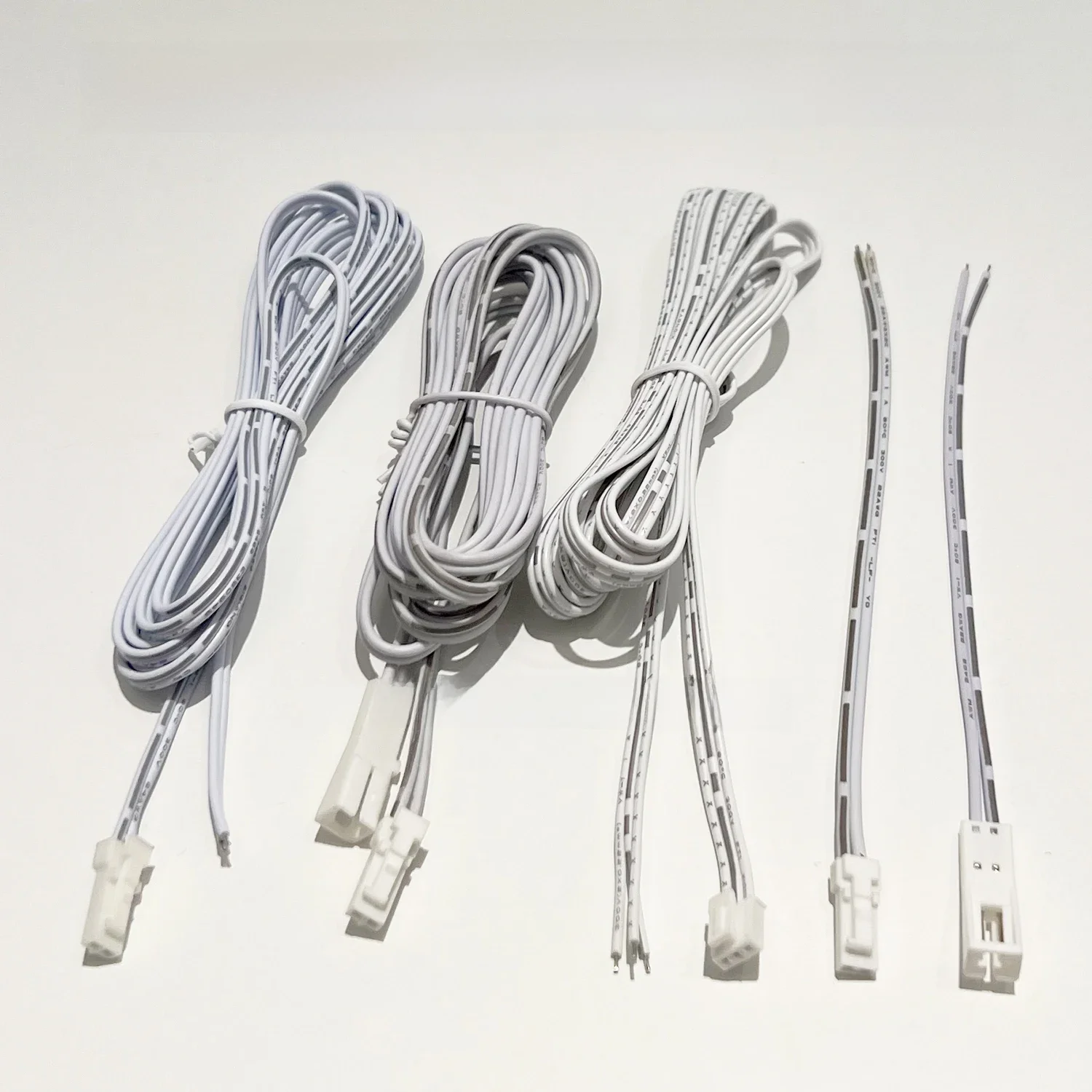 Fio de extensão de luz para armário de cozinha, 14cm, 30cm, 60cm, cabo dupont, 2 pinos, macho para