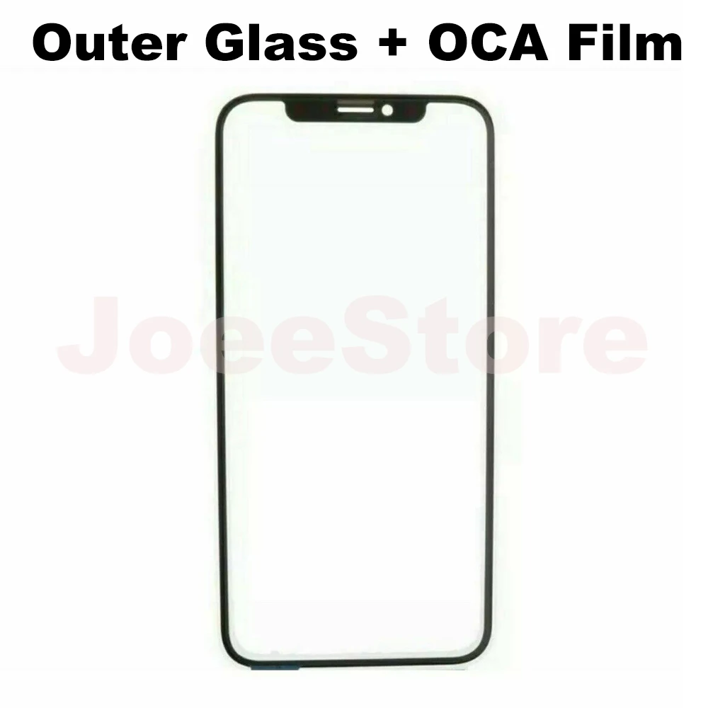 5pcs Outer Glass With OCA Film Adhesive For iphone 11 12 13 14 15 Pro Max Mini LCD Touch Screen Front Outer Lens Display Repair